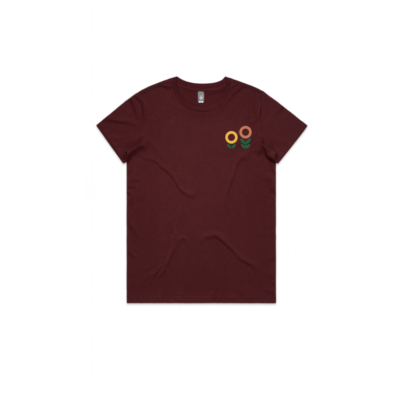 New Shoots Maple T-shirt Burgundy