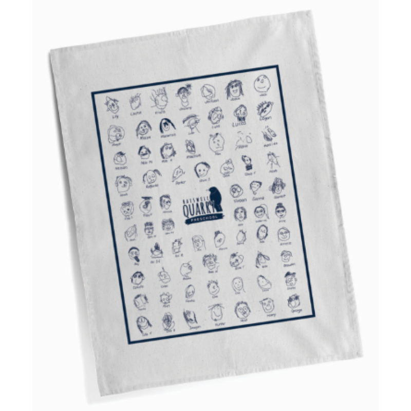 Halswell Quarry Preschool Tea Towel