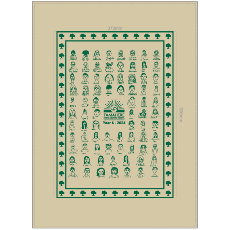 Tamahere Year 6 2024 Tea Towel