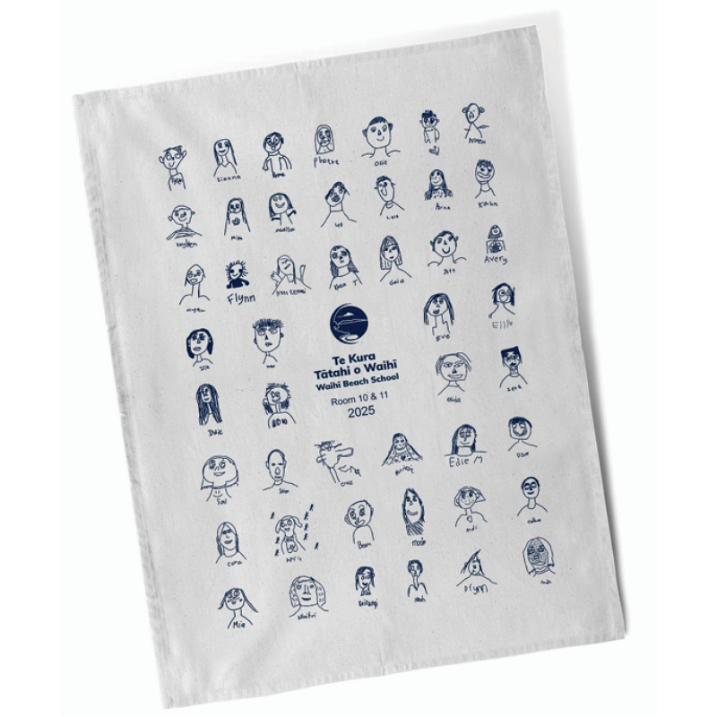 Waihi Beach School Tea Towel - Room 10 & 11