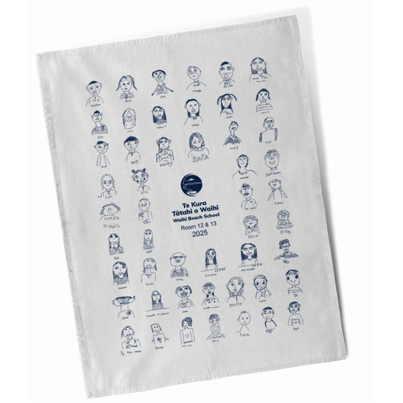 Waihi Beach School Tea Towel - Room 12 & 13