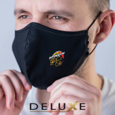 Deluxe BLACK Adult Customized Face Mask - Minimum 50 units