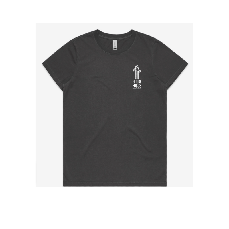 Future Focus Woman’s Maple Faded black tshirts 