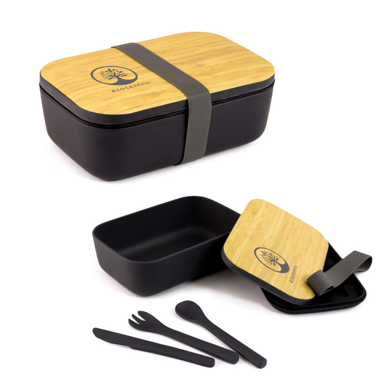 Bamboo Fibre Lunch Box and Cutlery Set 