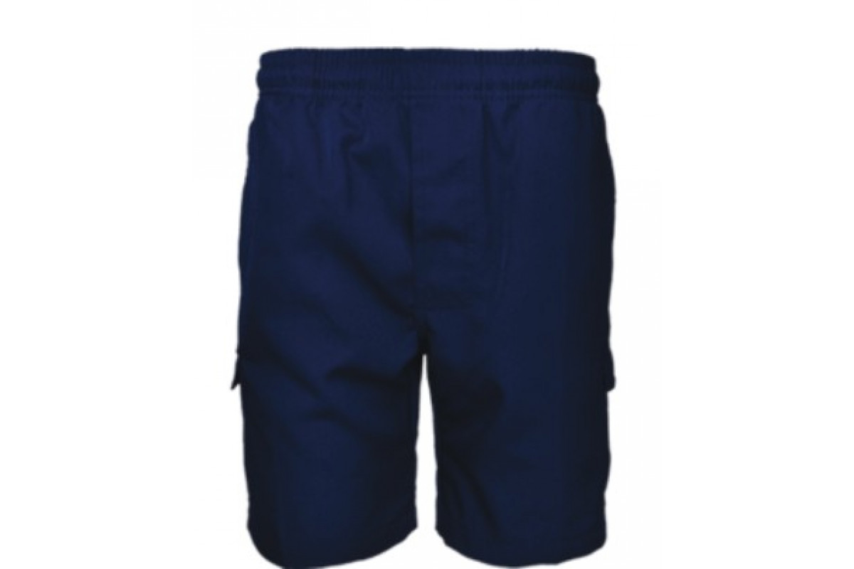 Boys School Cargo Shorts with Two Side Leg Pockets and Name tag Label 