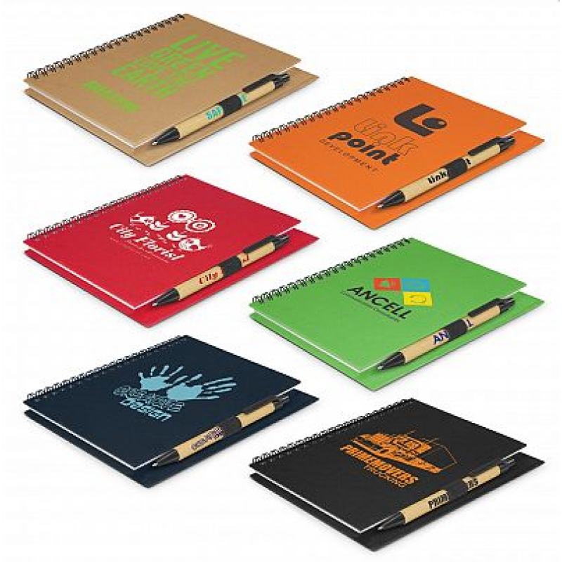 Craft Cardboard Notebook & Pen Set