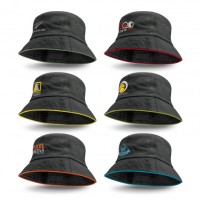 Bondi Bucket Hat - Coloured Trim